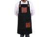 Serena Suede Apron - Raven Black - Aaron Leather Goods 