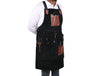 Serena Suede Apron - Raven Black - Aaron Leather Goods 