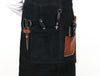 Serena Suede Apron - Raven Black - Aaron Leather Goods 