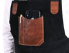 Serena Suede Apron - Raven Black - Aaron Leather Goods 