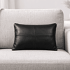Arizona Leather Pillow Cover - Raven Black - Aaron Leather Goods