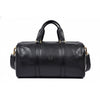 Black Leather Duffle Bag for Travel & Gym – Premium Finish - Aaron Leather Goods