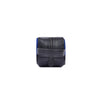 Blue Canvas & Black Leather Zipper Toiletry Pouch - Aaron Leather Goods