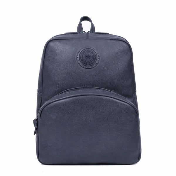 Blue Leather Backpack for Work, Travel & Everyday Use - Aaron Leather Goods