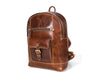 Sagunto Leather Backpack - Walnut Brown