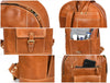 Sagunto Leather Backpack - Caramel Brown