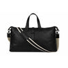 Classic Black Leather Weekender Duffle Bag for Travel - Aaron Leather Goods