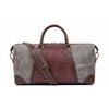 Classic Leather Accent Canvas Duffle Bag - Aaron Leather Goods
