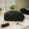 Omaha Leather Toiletry Bag - Raven Black - Aaron Leather Goods