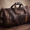 Cordoba Leather Barrel Bag - Brown - Aaron Leather Goods