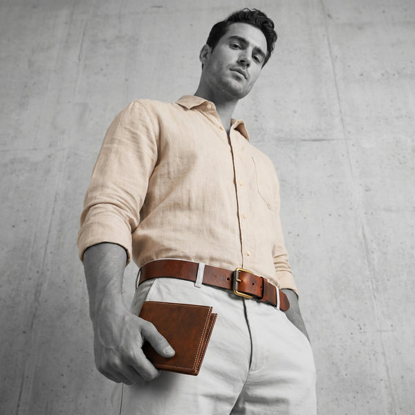 Frisco Leather Belt & Wallet Gift Combo - Aaron Leather Goods Inc