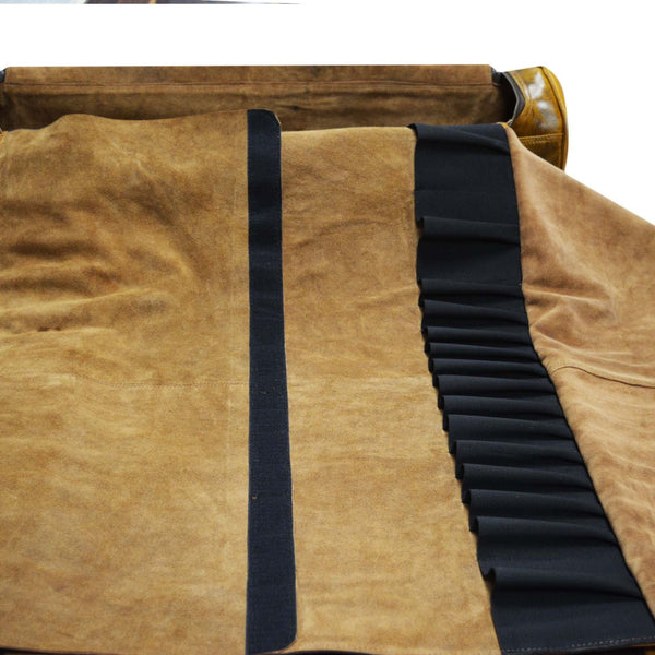 Full Grain Leather Chef Knife Roll Bag – Professional Culinary Storage & Travel Case - Aaron Leather Goods Inc