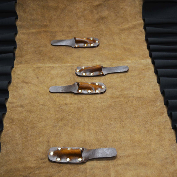 Full Grain Leather Chef Knife Roll Bag – Professional Culinary Storage & Travel Case - Aaron Leather Goods Inc