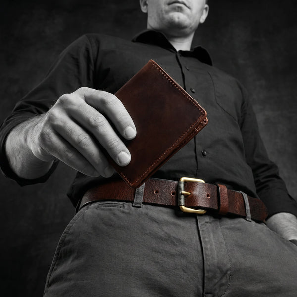 Garland Leather Belt & Wallet Gift Combo - Aaron Leather Goods Inc