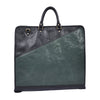 Green & Black Leather Garment Bag - Aaron Leather Goods