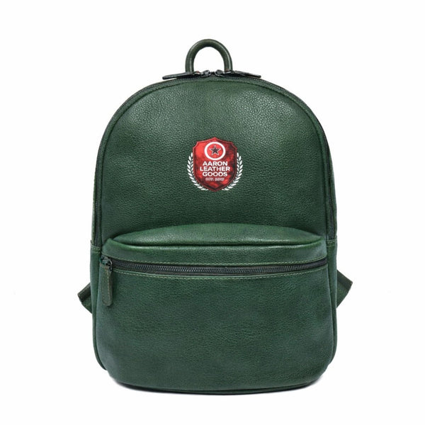 Green Leather Backpack for Work, Travel & Everyday Use - Aaron Leather Goods