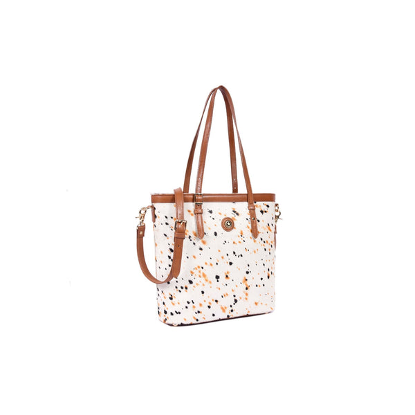 Hairon Leather Ladies Tote Bag with Adjustable Shoulder Strap - Aaron Leather Goods