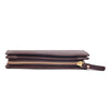 Handcrafted Full Grain Leather Women's Long Wallet with Zipper Coin Pocket, RFID Card Organizer & Snap Closure – Dark Brown - Aaron Leather Goods Inc