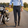 Handcrafted Genuine Black Leather Belt for Men – Classic Full Grain Leather Dress & Casual Belt with Premium Gift Box - Aaron Leather Goods Inc