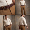 Handcrafted Genuine Dark Brown Leather Belt for Men – Premium Full Grain Leather Dress & Casual Belt with Gift Box - Aaron Leather Goods Inc