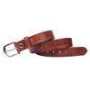 Handcrafted Genuine Leather "Live to Ride" Belt for Men – Vintage Brown Motorcycle Leather Belt with Eagle Embossing & Gift Box - Aaron Leather Goods Inc