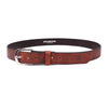 Handcrafted Genuine Leather "Live to Ride" Belt for Men – Vintage Brown Motorcycle Leather Belt with Eagle Embossing & Gift Box - Aaron Leather Goods Inc