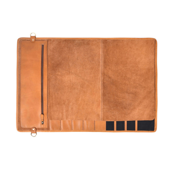 Handmade Leather Knife Roll Bag – Chef Knife Storage & Travel Organizer - Aaron Leather Goods Inc