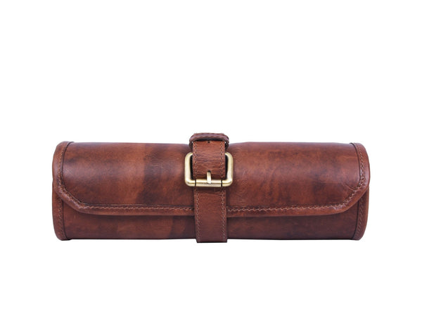 Handmade Leather Knife Roll Bag – Compact Chef Knife Storage Case - Aaron Leather Goods Inc