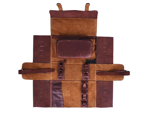 Handmade Leather Knife Roll Bag – Professional Chef Knife Storage & Travel Case - Aaron Leather Goods Inc