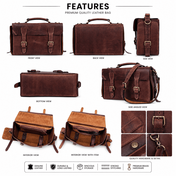 Handmade Leather Knife Roll Bag – Professional Chef Knife Storage & Travel Case - Aaron Leather Goods Inc