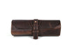 Handmade Leather Tool Roll Organizer – Rustic Full Grain Leather Storage Case - Aaron Leather Goods Inc
