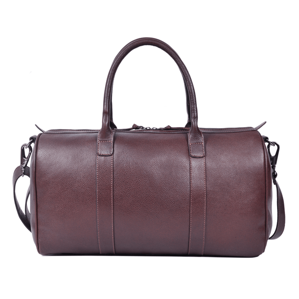 HeritageCraft Full - Grain Leather Duffle Bag – Vintage Brown Travel & Gym Bag for Men - Aaron Leather Goods