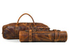 Vinceza Leather Knife Roll & Bag Combo - Tawny Brown