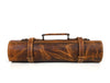 Vicenza Leather Knife Roll - Tawny Brown