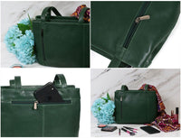 Toledo Leather Handbag -  Pine Green