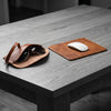 Leather Sunglasses case & Mouse Pad Combo - Aaron Leather Goods Inc