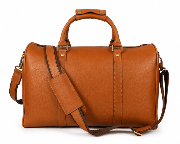 Leather Weekender Duffel Bag - Aaron Leather Goods Inc