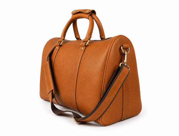 Leather Weekender Duffel Bag - Aaron Leather Goods Inc
