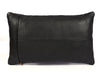 Arizona Leather Pillow Cover - Raven Black