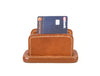 Giunone Leather Desk Card Holder - Caramel Brown