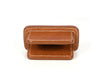 Giunone Leather Desk Card Holder - Caramel Brown