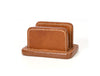 Giunone Leather Desk Card Holder - Caramel Brown