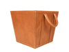 Damocle Leather Bin - Caramel Brown