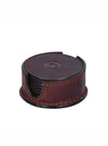 Cannes Leather Coaster - Walnut Brown