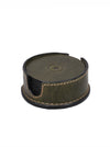 Cannes Leather Coaster - Green