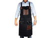 Turin Waxed Canvas Apron - Raven Black - Aaron Leather Goods 