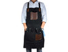 Turin Waxed Canvas Apron - Raven Black - Aaron Leather Goods 