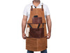 Florence Suede Apron - Chestnut - Aaron Leather Goods 