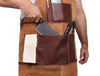 Florence Suede Apron - Chestnut - Aaron Leather Goods 