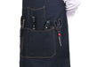 Benito Leather Canvas Apron - Denim Blue